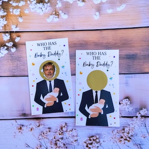 Jeu à gratter pour baby shower Find the Dad - Jeux amusants pour baby shower pour invités - Cartes à gratter imprimables ou imprimées