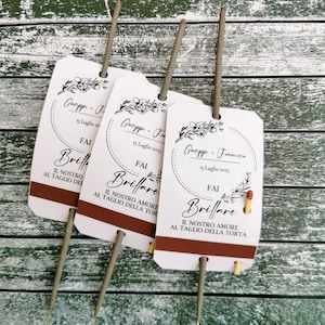 Scintille taglio torta matrimonio.TAGS SPARKLER personalizzati per matrimonio,Let Love Sparkle, festa, anniversario, fidanzamento, Scintille d'amore