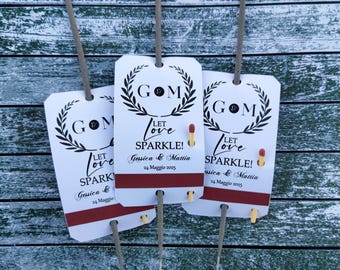 Personalized Sparklers Tags for wedding ,Sparklers Tags For Wedding,Scintille taglio torta matrimonio, party, anniversary, engagement