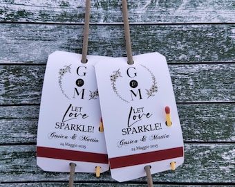 Personalized Sparklers Tags for wedding ,Sparklers Tags For Wedding,Scintille taglio torta matrimonio, party, anniversary, engagement