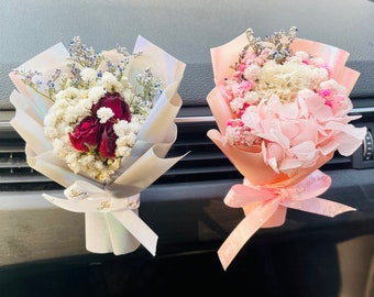 Natural Dried Flower Bouquet Vent Clip, Car Air Freshener, Car Diffuser, Car Decoration, Gift for Her