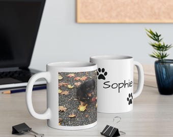 Personalized Dog Mug, Custom Pet Mug, Pick Your Image Cup, Two Sizes: 11oz and 15oz