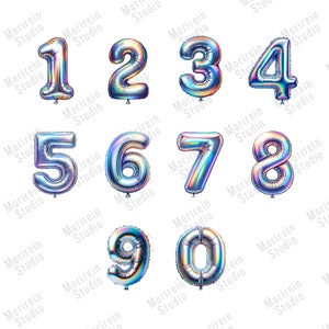 Animal Foil Balloon Letters & Numbers Clipart (digital Download) - Etsy