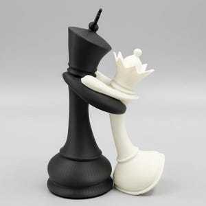 Jumbo Chess King and Queen in Love | Wedding Cake Topper