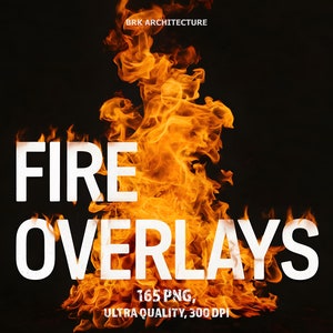 Könnte beinhalten: Eine Sammlung von 165 hochwertigen Feuer-Overlays im PNG-Format, perfekt zum Hinzufügen realistischer Feuereffekte zu Ihren Designs. Die Bilder haben eine Auflösung von 300 DPI und zeigen eine Vielzahl von Feuerformen und -größen.