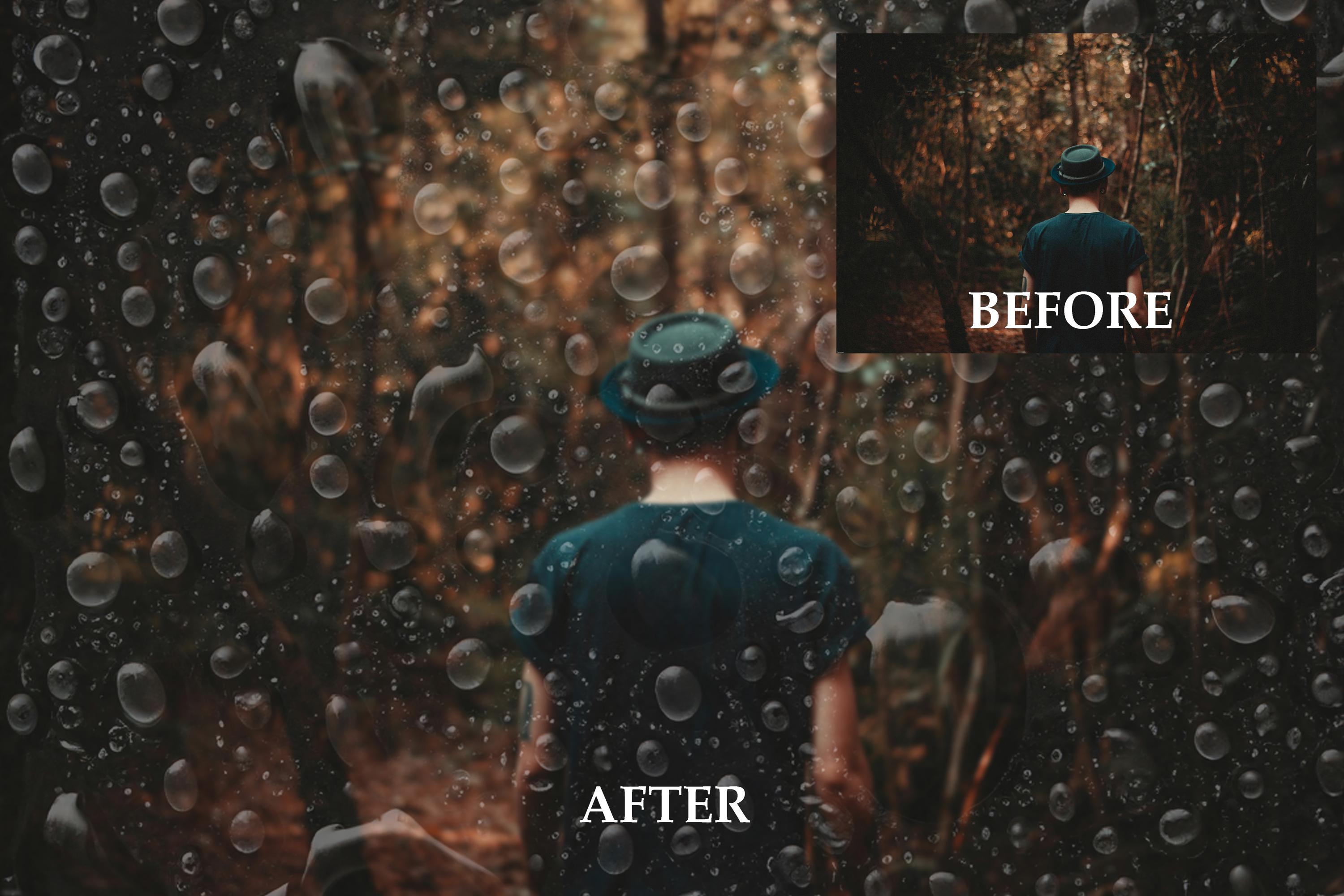 Rain Effect Photoshop Overlay, Raindrop Photo Effect, Digital Printable ...