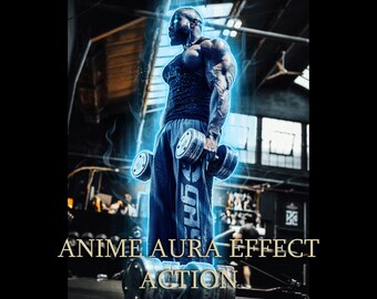 Anime All Color Aura Effect Photoshop Action, Four Color Chakra Effect, Jin-woo Sung Effect, Boy Gifts, Gym Fitness Body Building Photo Art