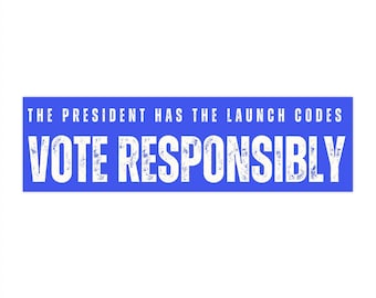 Vote Responsibly 2024 Election Bumper Sticker, Left Political Stickers, Car Sticker, Pro Biden Sticker, Democrat Stickers
