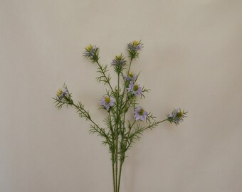 Love in a Mist Stems, Fake Nigella Damascena, Fake Flower Craft, Home Decor, Bridal Bouquet Fillers, Flower Arrangements, Table Centerpieces