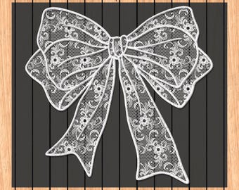 Coquette White Lace Bow DTF Transfer: Girly Shirt Iron On