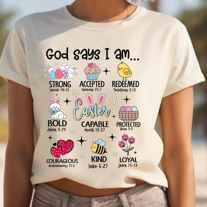God Says I Am Easter Rabbit Ready to Press, Screen Print Dtf Transfers ...