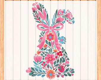 Bunny Easter Coquette Ready To Press, Watercolor Floral Easter Bunny Dtf Transfers, Jesus Easter Dtf Transfers, Easter Dtf Transfers