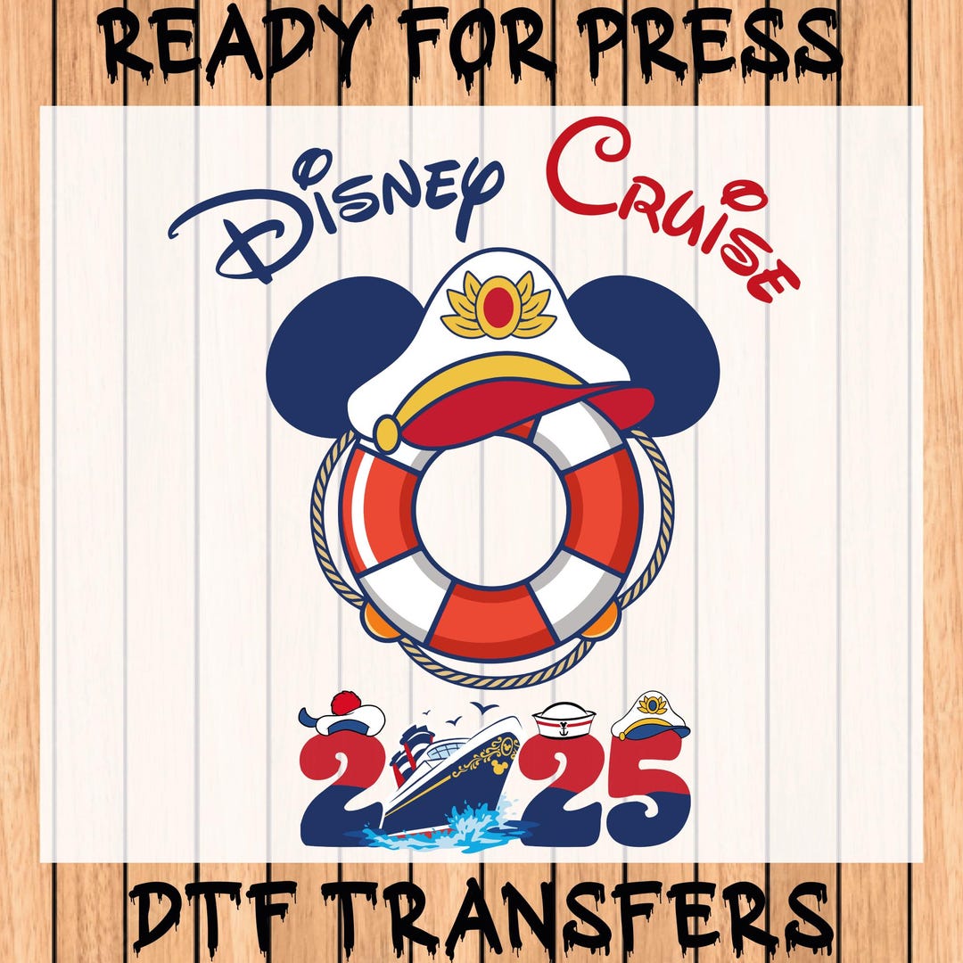 Transferencia DTF de Disney Cruise Line 2025 con nombre personalizado