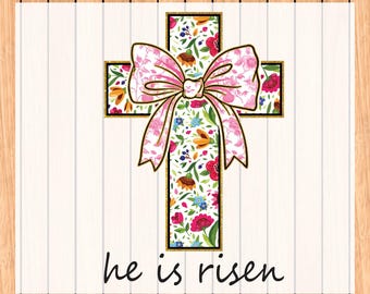 He Is Risen Ready To Press, Screen Print Dtf Transfers, Easter Vibes Dtf Transfers, Retro Easter Dtf Transfers