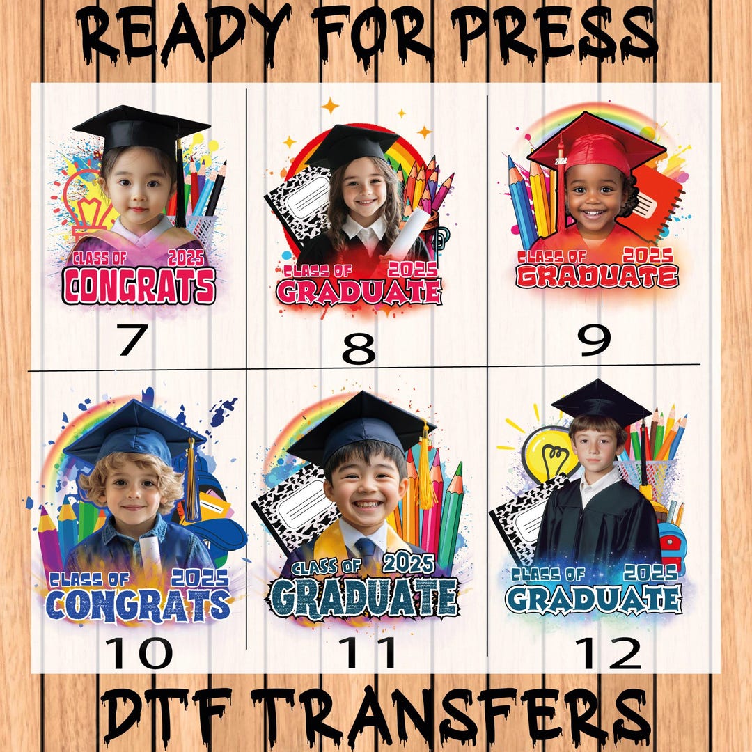 Kindergarten Graduation DTF Transfer: Kids Grade School Design - Etsy