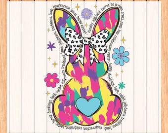 Easter Rabbit Ready To Press, Screen Print Dtf Transfers, Easter Vibes Dtf Transfers, Retro Easter Dtf Transfers
