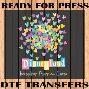 Disneyland Balloons DTF Transfer: Ready To Press