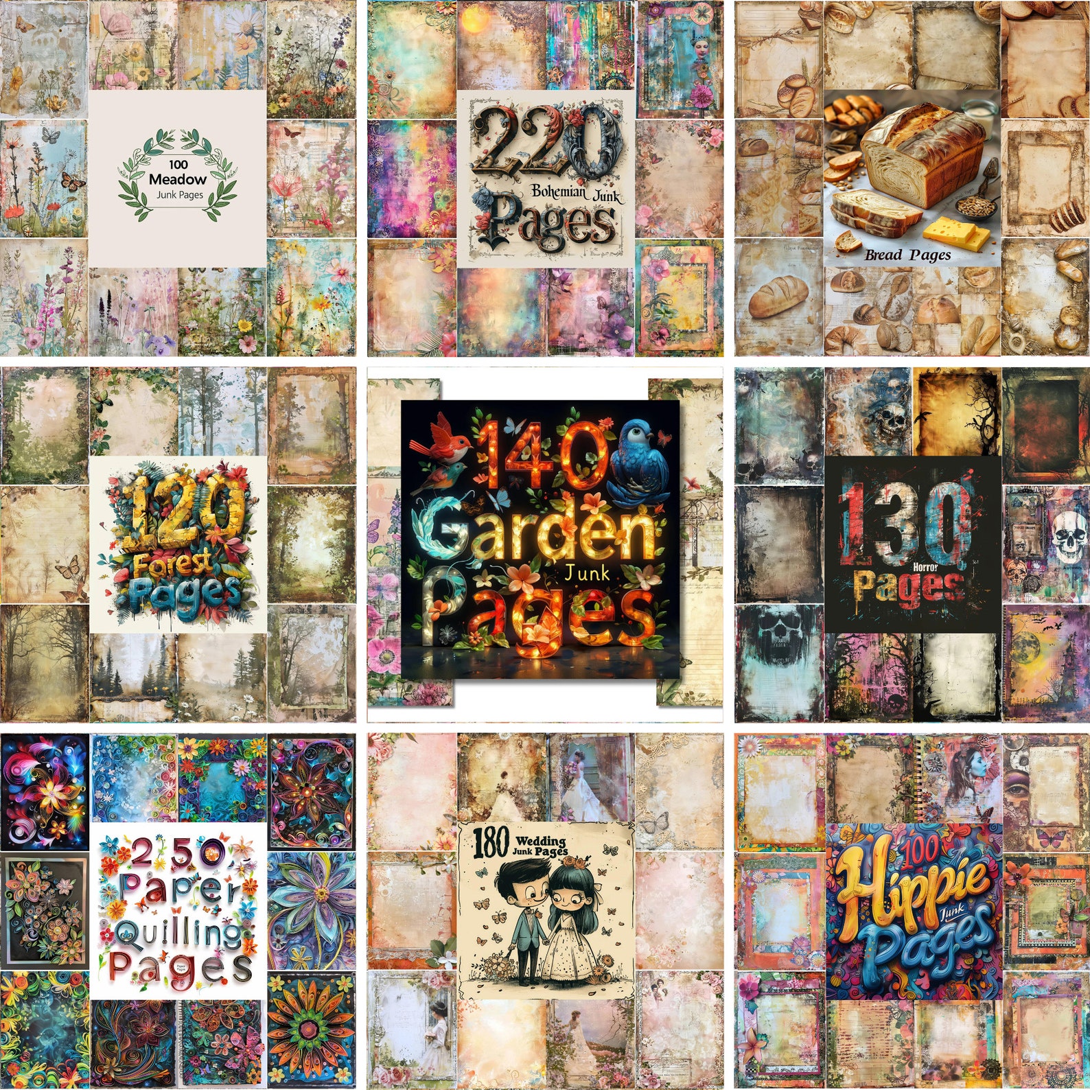 5000+ Junk Journal Pages Bundle, Printable Pages Bundle of Bundles Junk ...