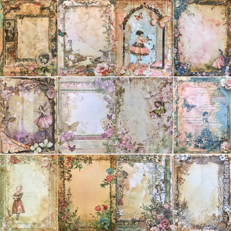 70 Fairytale Junk Journal Pages, Printable Fairy Tale Junk Journal Kit ...