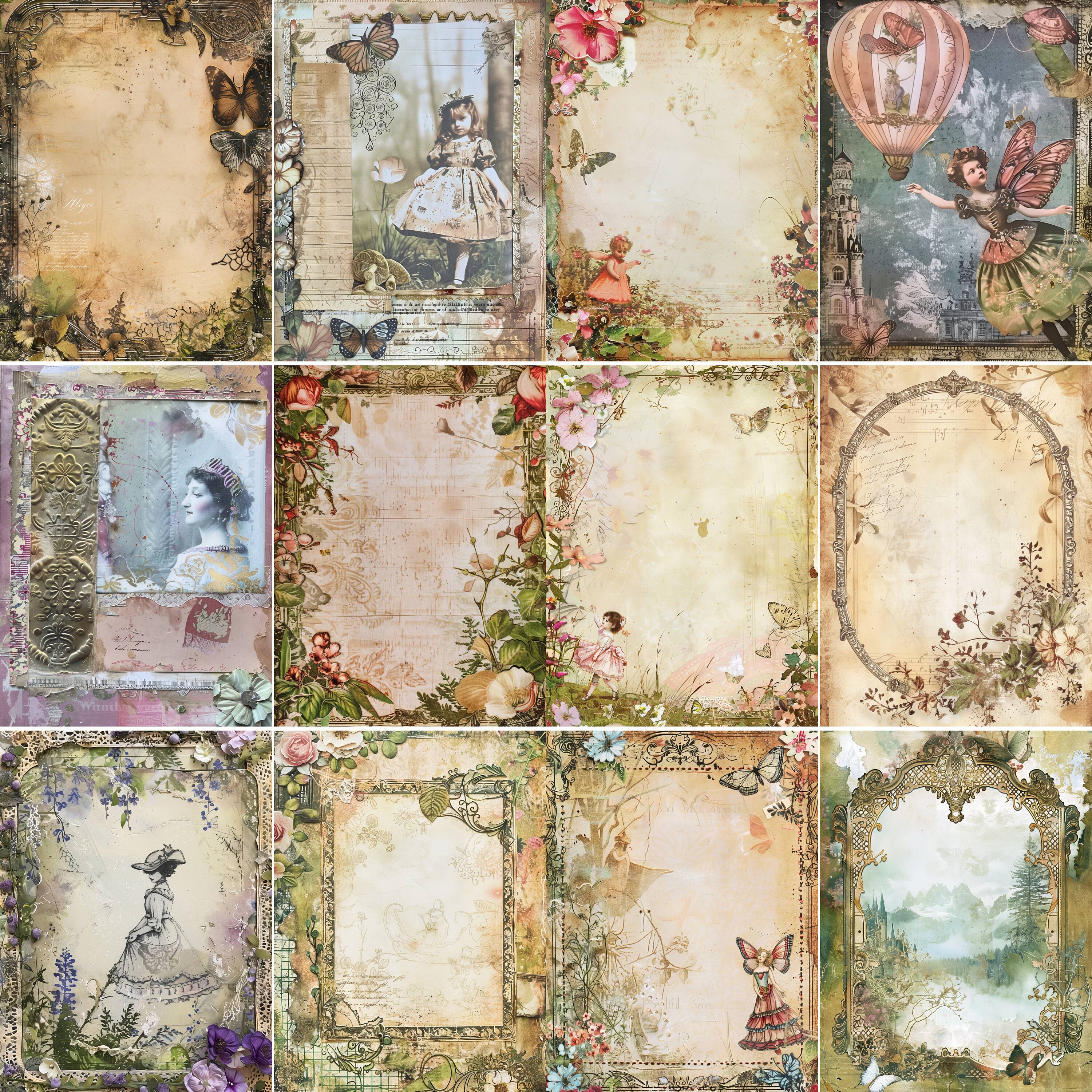 70 Fairytale Junk Journal Pages, Printable Fairy Tale Junk Journal Kit ...