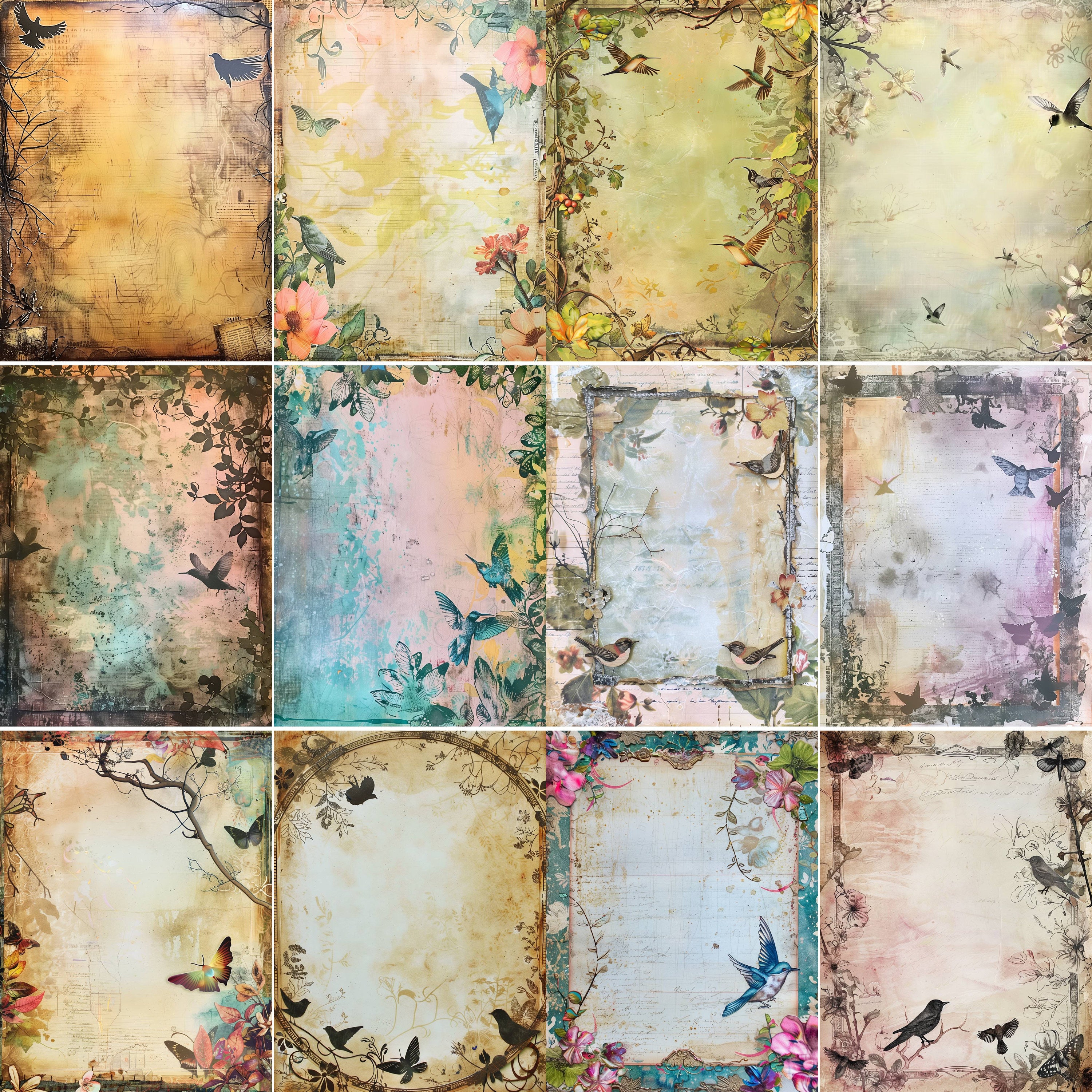 110 Birds Junk Journal Pages, Printable Bird Junk Journal Kit Papers ...