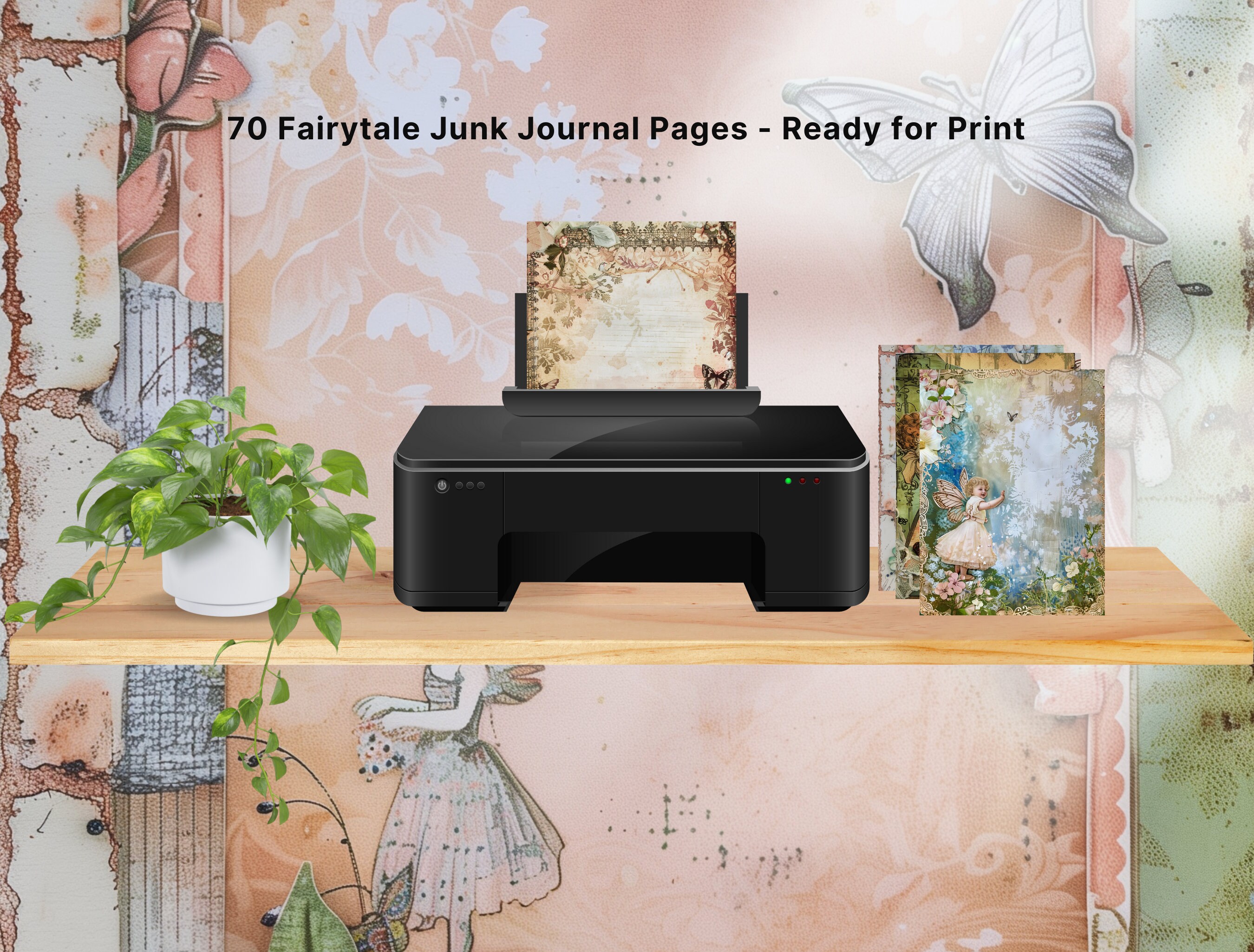 70 Fairytale Junk Journal Pages, Printable Fairy Tale Junk Journal Kit ...