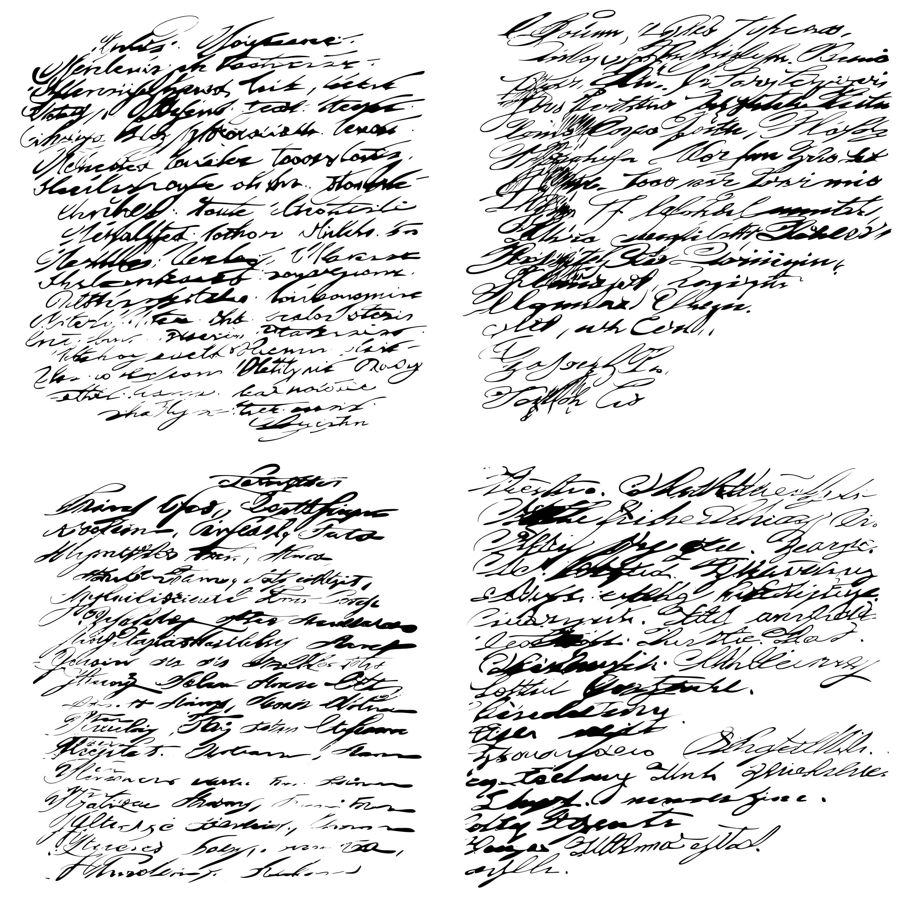 30 Old Handwriting Overlays for Junk Journals, 19th Century ...