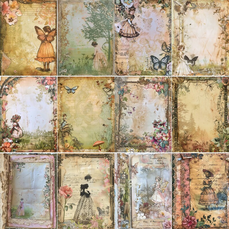 70 Fairytale Junk Journal Pages, Printable Fairy Tale Junk Journal Kit ...