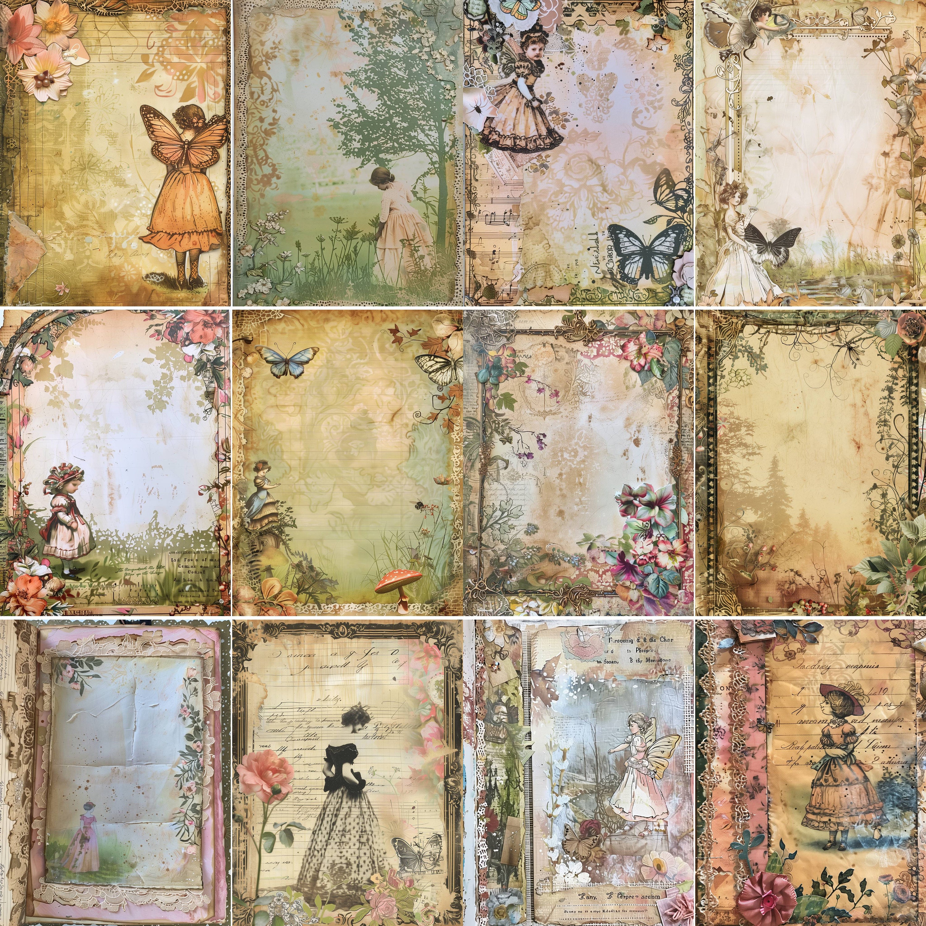 70 Fairytale Junk Journal Pages, Printable Fairy Tale Junk Journal Kit ...