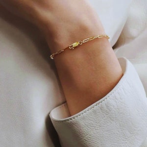 Chain bracelet, 925 Sterling Silver, 18K Gold Plated, Gold bracelet, Silver bracelet, Dainty bracelet, Matching bracelets, Anniversary gift zdjęcie 8