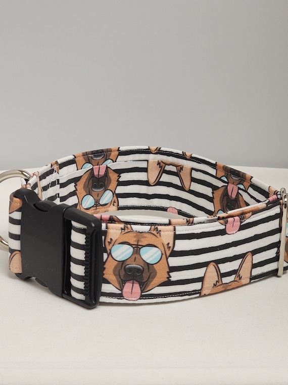 Hundehalsband mit Schferhund auf Streifen - Etsy.de