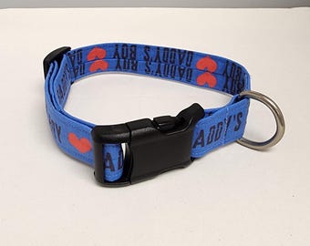 Daddy&#39;s Boy in Navy Dog Collar