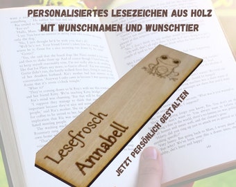 personalisiertes Lesezeichen, Lesezeichen aus Holz, Geschenk Lesezeichen, Lesezeichen mit Namen, Lesezeichen mit Motiv, Muttertagsgeschenk
