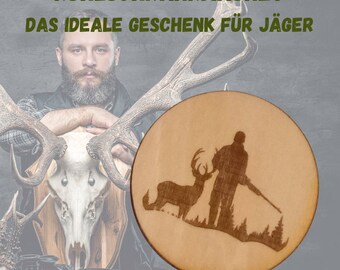 Kühlschrankmagneten Abenteuer, Magneten personalisiert, Magnet Jäger, Magnet mit Namen individuell, Magneten aus Holz, Geschenk aus Holz