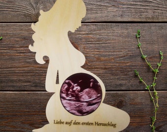 Personalisiert Ultraschallbild / Baby im Bauch / Erinnerung an die Schwangerschaft / Babypartygeschenk