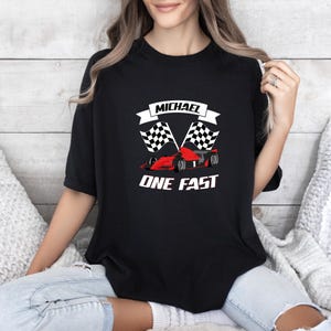 Custom Pit Crew Birthday T-Shirt, Racing Family Matching Shirt, One Fast Birthday TShirts, Car Race Birthday Tees, Birthday Party Gift bild 5