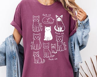 Comfort Colors® Vintage Style Retro Cat Shirt for Social Justice Movements Human Rights Equality Apparel for Progressive Men and Women