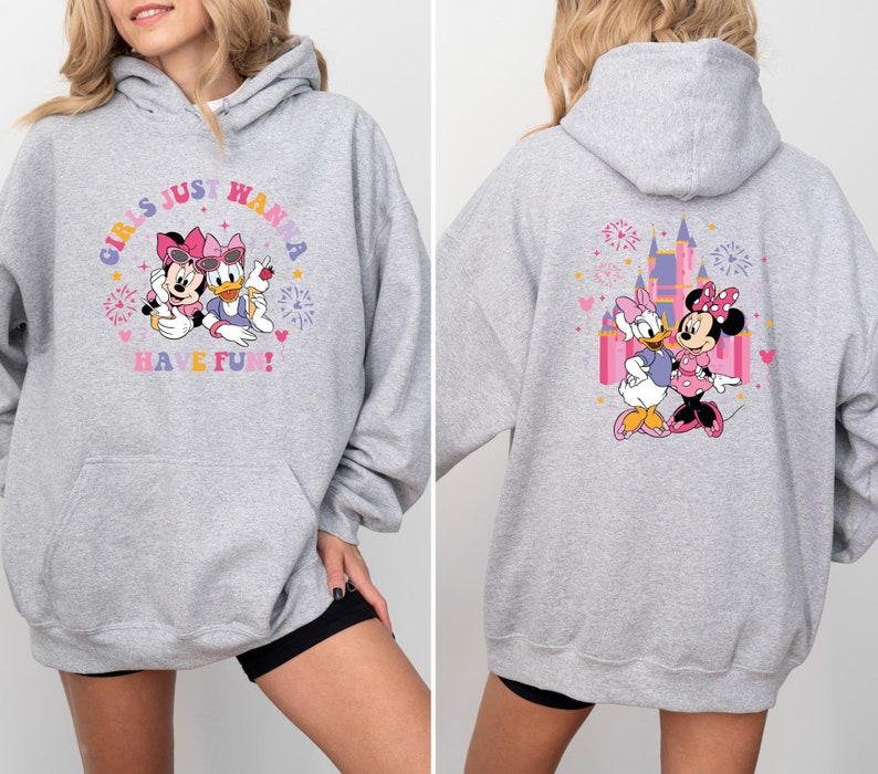 Disney Minnie Daisy Summer Hoodie, Girls Just Wanna Have Sun, Disney Besties Hoodie, Disneyworld Hoodie, Disney Summer Tees, Disneyworld Tee