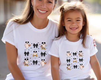 Camiseta de Mickey Ghost Coquette, camiseta no tan aterradora, linda camiseta de Disney Mickey Ghost, camisetas de Halloween de otoño con fantasmas, camiseta espeluznante de la temporada 2024