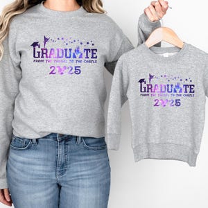 Disney Graduation Sweatshirt, From The Tassel To The Castle Disney 2025 Graduation Sweats, Mickey Graduate Tee, Disney Family Graduation Tee