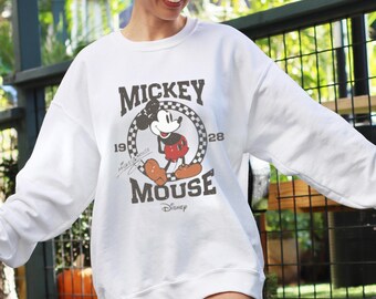 Vintage Mickey Mouse Sweatshirt, Classic Mickey Mouse Sweater Disney Vacation Sweat Magic Kingdom Sweat, Disneyland Mickey Sweat, Mickey Tee