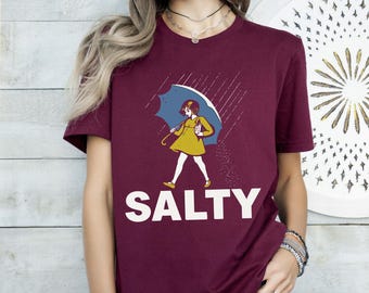 Salty Girl Graphic T-Shirt: Funny Retro Tee