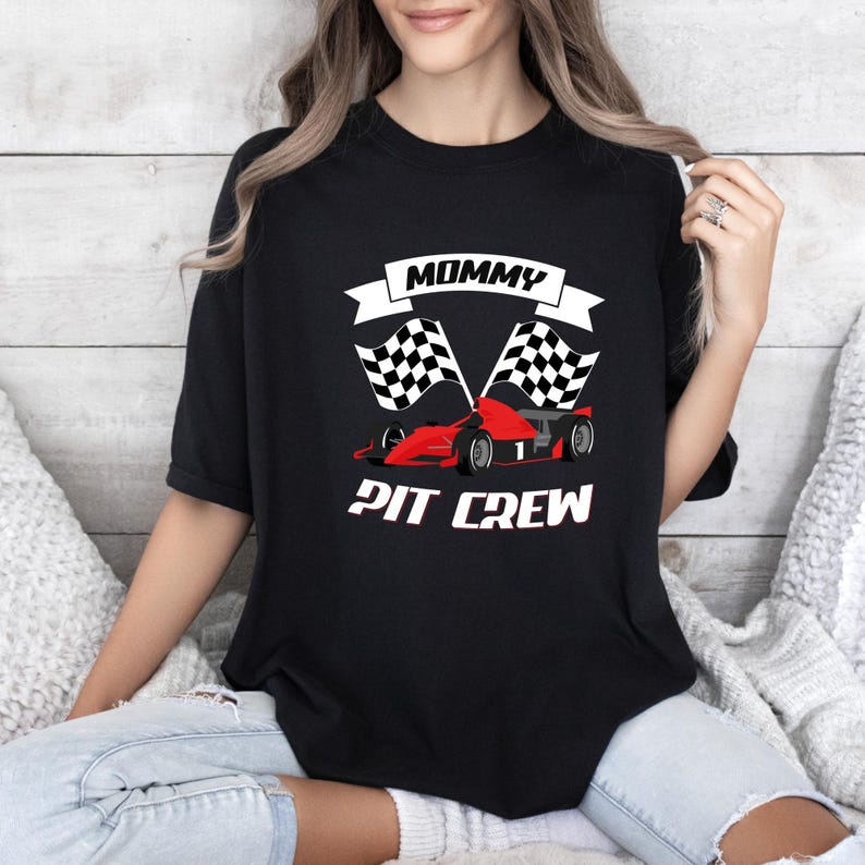 Custom Pit Crew Birthday T-Shirt, Racing Family Matching Shirt, One Fast Birthday TShirts, Car Race Birthday Tees, Birthday Party Gift bild 6