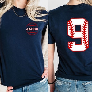 Custom Name Baseball T-Shirt, Personalized Baseball Mom T-Shirt, Baseball Name Shirt, Baseball Lover Shirt, Sport Mom Shirt, Gift for Mom