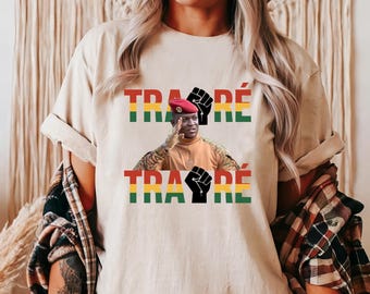 Burkina Faso Ibrahim Traoré Thomas Sankara Shirt, Captain Traore Tribute Shirt, Patriot Shirt, Patriotism Feeling tee, Burkina Faso Flag tee