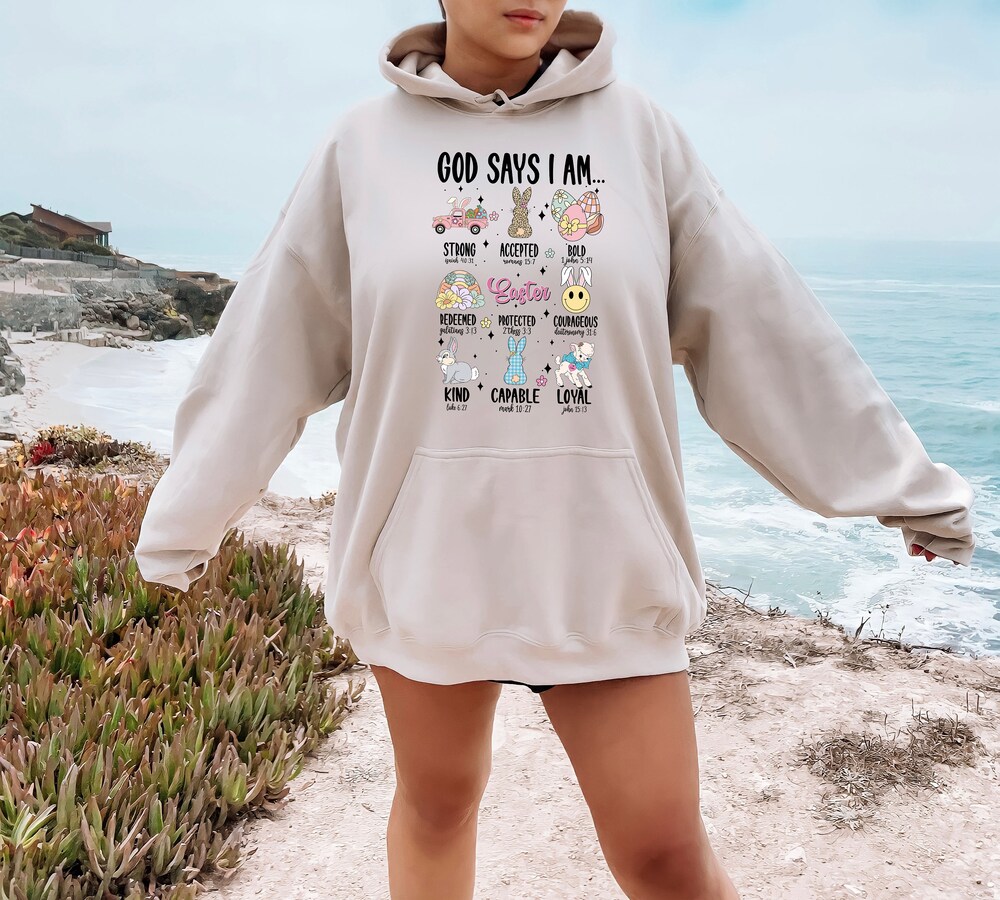 Easter Hoodie, Go Say I Am Easter Hoodie, Christian Easter Hoodie, Happy Easter Hoodie, Bible Verse Easter Hoodie, Religious Hoodie