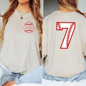 Custom Name Baseball T-Shirt, Personalized Baseball Mom T-Shirt, Baseball Name Shirt, Baseball Lover Shirt, Gift for Mom, Sport Mom Shirt