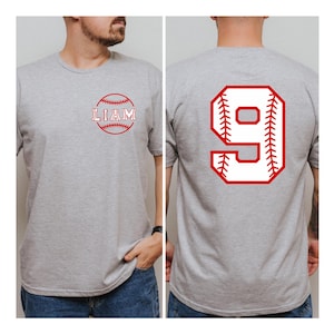 Custom Name Baseball T-Shirt, Personalized Baseball Mom T-Shirt, Baseball Name Shirt, Baseball Lover Shirt, Sport Mom Shirt, Gift for Mom