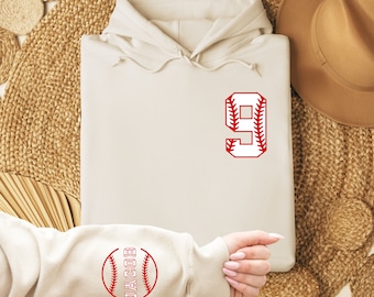 Custom Name Baseball Hoodie, Personalized Baseball Mom Hoodie, Baseball Name Hoodie, Baseball Lover Hoodie, Sport Mom Hoodie, Gift for Mom