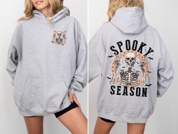 Spooky Season Hoodie, Retro Halloween Hoodie, Spooky Skeleton Hoodie, Spooky Halloween Hoodie, Spooky Fall Hoodie,  Halloween Gift for Woman